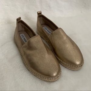 Steve Madden metallic gold espadrilles